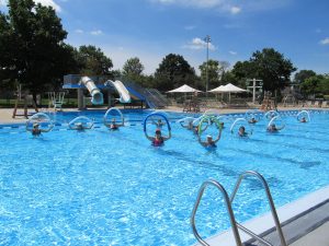 adult exercise in pool