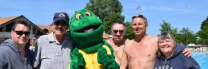 parents with trusty the turtle at turtle race