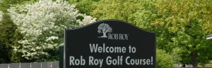 rob roy golf course welcome sign