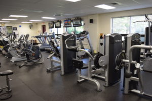 photo of exercise equipment in fitness club