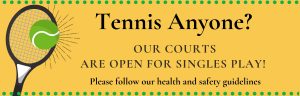 tennis courts are open