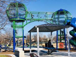 kids playing on burning bush park playground