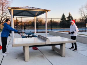 kids playing on burning bush park playground