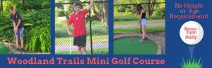 children playing mini-golf