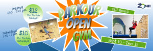 parkour open gym info